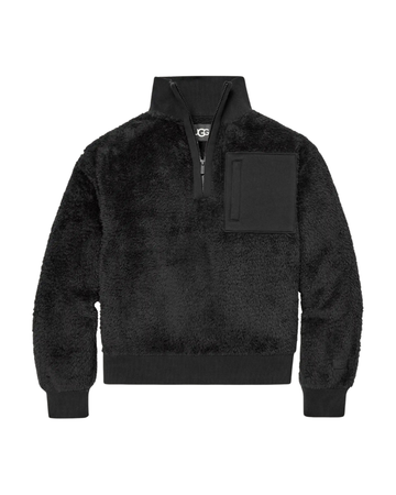 UGG 1158750 Black Janeann Half Zip Sweatshirt Myselfingerie.com
